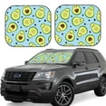 thumbnail image 1 of Salouo Avocado and Hearts Pattern Car Windshield Sun Shade Foldable | Front Windshield Shade for Sun, Heat and UV Rays | Interior Sun Protection-Large, 1 of 6