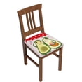 thumbnail image 1 of Salouo Avocado Lovers Wearing Umbrella for Chair Covers,Washable Seat Covers for Dining Room Chairs Seat Protector for Home, Hotel, Banquet-Two Pieces, 1 of 7