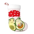 thumbnail image 1 of Salouo Avocado Lovers Wearing Umbrella Print Christmas Stockings,Large Xmas Stocking Set of 1 Holiday and Farmhouse Stocking for Christmas Holiday Party Decoration(17.7*11 Inch), 1 of 7