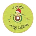 thumbnail image 1 of Salouo Avocado Merry Christmas Christmas Tree Skirt 36" Farmhouse Christmas Decorations Snowman Xmas Tree Skirt Tree Mat for Holiday Party Decor, 1 of 8