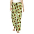 thumbnail image 1 of Salouo Avocado Print Women's Pajama Pants Casual Loose Sweatpants PJs Flowy Pants Drawstring Palazzo for Women Wide Leg Pants Lounge Pajama -Small, 1 of 8