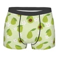thumbnail image 1 of Salouo Avocado With Leaf And Flower Print Men's Boxer Briefs,Breathable Underwear Elastic Waistband Briefs for Men -X-Large, 1 of 8