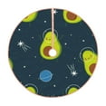 thumbnail image 1 of Salouo Avocado in Space Christmas Tree Skirt 36" Farmhouse Christmas Decorations Snowman Xmas Tree Skirt Tree Mat for Holiday Party Decor, 1 of 8