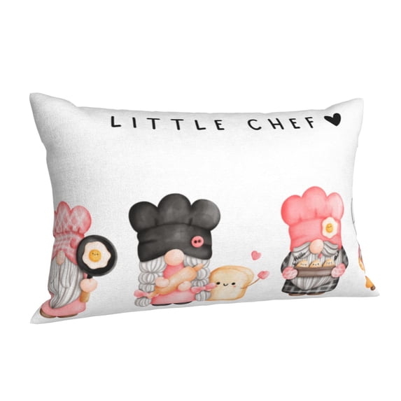 Salouo Baker Gnome Pattern Pillow Cases,1PC Pillow Covers with Envelope Closure Decorative Pillow Case for Bed Couch,Pillows Not Included-20"x30"