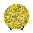 thumbnail image 1 of Salouo Banana A Pattern Bone China Decorative Plate,Holiday Decor Decorative Ceramic Plates with Stand Elegant Home DéCor for Hallway/Living Room/Bedroom-10in, 1 of 6