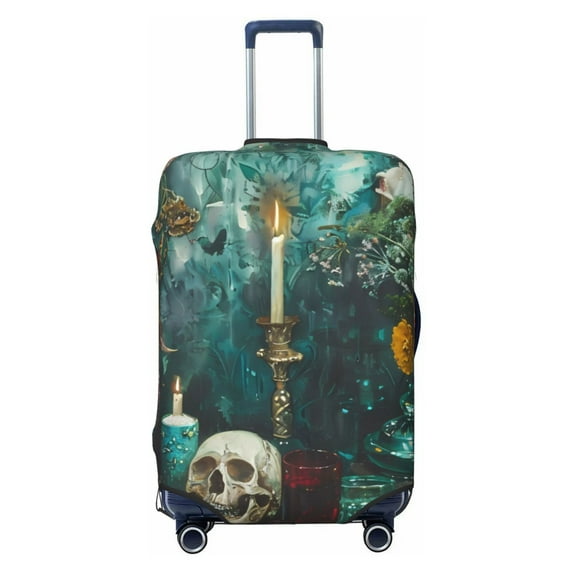 Salouo Baroque Floral Still Life Pattern Travel Dust-proof Suitcase Cover, Softside Suitcase Protector Luggage Cover Protector for 18-32inch ,Not Included Suitcase
