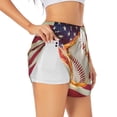 thumbnail image 1 of Salouo Baseball Ball With Flag Print Women's 2 in 1 Running Shorts Double-Layer Shorts Athletic Workout Gym Yoga Shorts Running Shorts for Women-Medium, 1 of 7