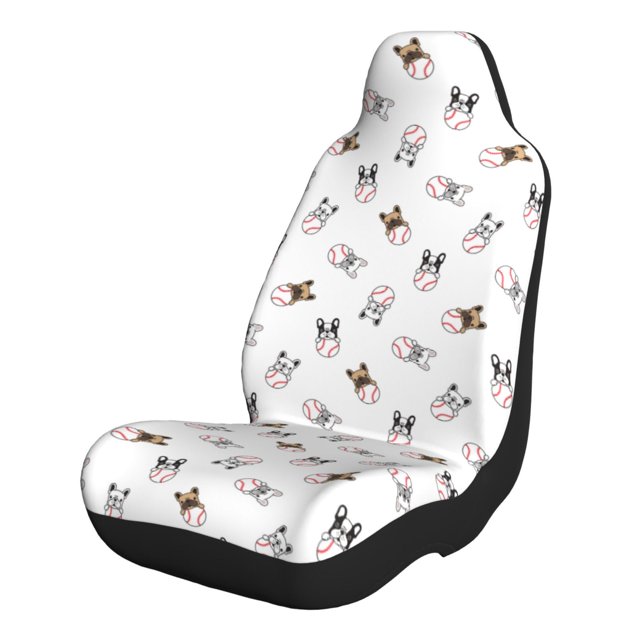 Salouo Bbaseball Dog Pattern Car Seat Covers,Universal Car Seat