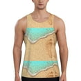 thumbnail image 1 of Salouo Beach Footprint for Men's Tank Tops,Sleeveless Muscle Shirts for Men Quick Dry Workout Tank Top Gym Muscle Tee Fitness Bodybuilding Sleeveless T Shirt-XX-Large, 1 of 7
