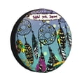 thumbnail image 1 of Salouo Beautiful Dreamcatcher Print Spare Tire Cover 14-17 inch Spare Tire Protector Universal Tough Tire Wheel Cover for Trailer SUV and Truck-15 inch, 1 of 6