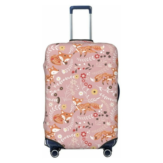Salouo Beautiful Fox Pattern Travel Dust-proof Suitcase Cover, Softside Suitcase Protector Luggage Cover Protector for 18-32inch ,Not Included Suitcase