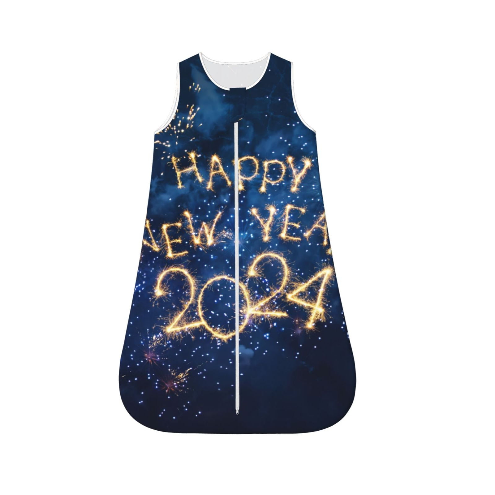 Salouo Beautiful New Year 2024 Print Baby Sleep Sack Wearable Blanket