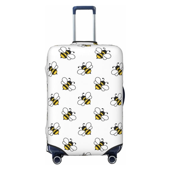 Salouo Bee Pattern Travel Dust-proof Suitcase Cover, Softside Suitcase Protector Luggage Cover Protector for 18-32inch ,Not Included Suitcase