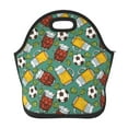 Salouo Beer And Soccer for Lunch Tote,Lunch Bag Insulated Lunch Box