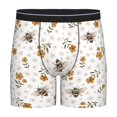 thumbnail image 1 of Salouo Bees And Flowers Pattern Men's Boxer Briefs, Soft & Breathable Underwear Elastic Waistband Briefs for Men,1-Pack, 1 of 7