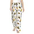 thumbnail image 1 of Salouo Bees And Rainbows Print Women's Pajama Pants Casual Loose Sweatpants PJs Flowy Pants Drawstring Palazzo for Women Wide Leg Pants Lounge Pajama -Medium, 1 of 8