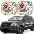 thumbnail image 1 of Salouo Bird Butterfly Rose Pattern Car Windshield Sun Shade Foldable | Front Windshield Shade for Sun, Heat and UV Rays | Interior Sun Protection-Large, 1 of 6