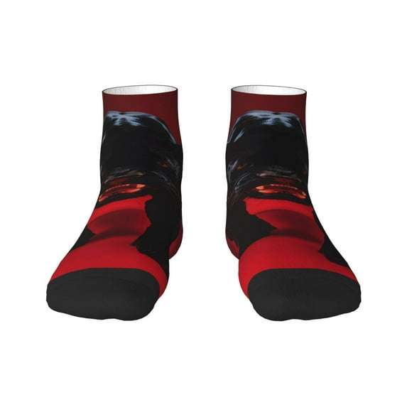 Salouo Black Panther Red Background Pattern Unisex Middle Tube Socks,Middle-Finger Knee High Socks Over The Calf Tube Stocking Crew Stockings for Women and Men Tube Socks