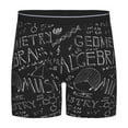 thumbnail image 1 of Salouo Black Scientific Pattern Men's Boxer Briefs, Soft & Breathable Underwear Elastic Waistband Briefs for Men,1-Pack, 1 of 7