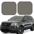 thumbnail image 1 of Salouo Black and white houndstooth Pattern Car Windshield Sun Shade Foldable | Front Windshield Shade for Sun, Heat and UV Rays | Interior Sun Protection-Large, 1 of 6