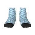 thumbnail image 1 of Salouo Blue Fish Scale Texture Pattern Unisex Middle Tube Socks,Middle-Finger Knee High Socks Over The Calf Tube Stocking Crew Stockings for Women and Men Tube Socks, 1 of 8