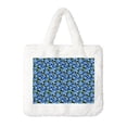 thumbnail image 1 of Salouo Blue Flowers for Plush Underarm Bag,Soft Tote Bag Ladies Fluffy Shoulder Bag Women Furry Tote Bag Plush Handbag for Autumn and Winter, 1 of 7