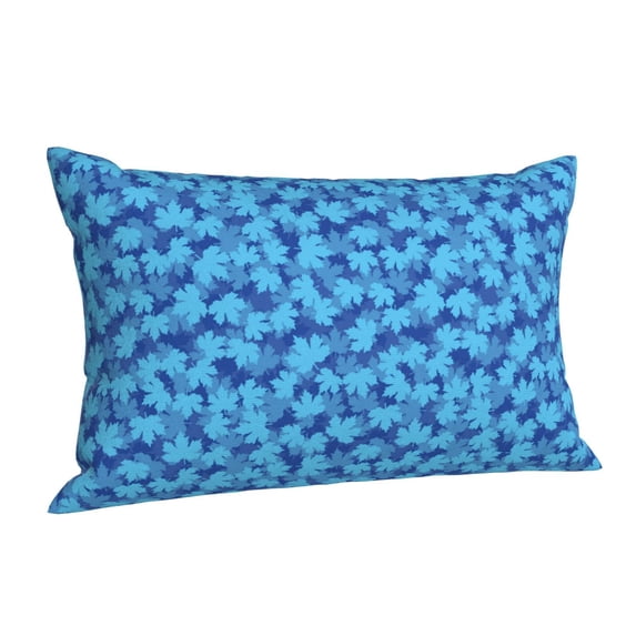 Salouo Blue Maple Leaf Pattern Pillow Cases,1PC Pillow Covers with Envelope Closure Decorative Pillow Case for Bed Couch,Pillows Not Included-14"x20"