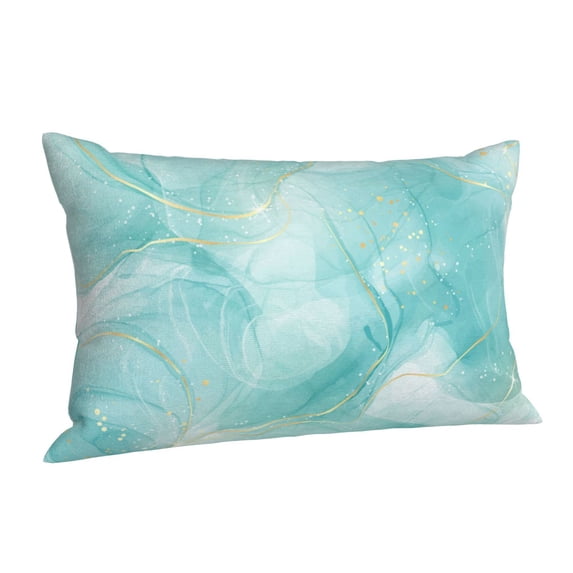 Salouo Blue Marble Pattern Pillow Cases,1PC Pillow Covers with Envelope Closure Decorative Pillow Case for Bed Couch,Pillows Not Included-16"x24"