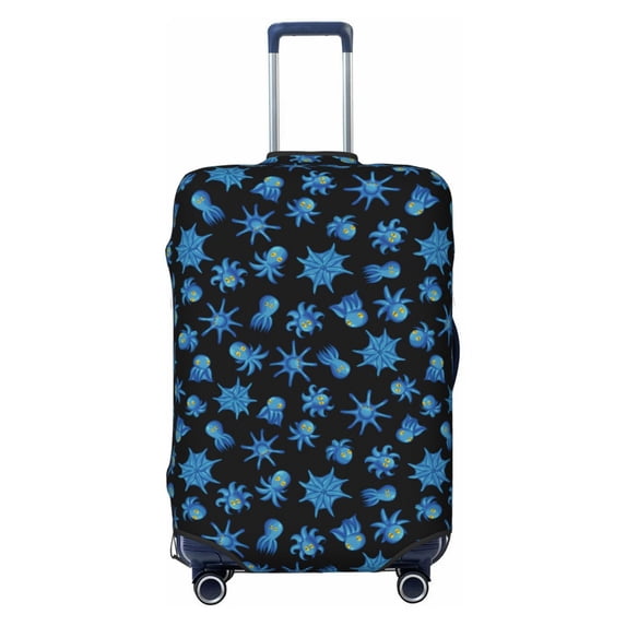 Salouo Blue Octopus Pattern Travel Dust-proof Suitcase Cover, Softside Suitcase Protector Luggage Cover Protector for 18-32inch ,Not Included Suitcase