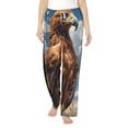 thumbnail image 1 of Salouo Blue Sky White Cloud Eagle Print Women's Pajama Pants Casual Loose Sweatpants PJs Flowy Pants Drawstring Palazzo for Women Wide Leg Pants Lounge Pajama -Large, 1 of 8