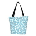 thumbnail image 1 of Salouo Blue Snake for Shoppers Tote for Women Foldable Handbags with Big Capacity Casual One-Shoulder Shopping Bag Hobo Bags Fit for Office/Shopping/Park, 1 of 6