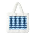 thumbnail image 1 of Salouo Blue Squares for Plush Underarm Bag,Soft Tote Bag Ladies Fluffy Shoulder Bag Women Furry Tote Bag Plush Handbag for Autumn and Winter, 1 of 7