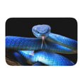 thumbnail image 1 of Salouo Blue Viper Snake 2 Pattern Outdoor Indoor Sturdy Doormats 16’’×24’’, Anti Fatigue Soft Flannel Thick Door Mat,Non-Slip Rectangle Rug Cushion, 1 of 7