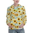 thumbnail image 1 of Salouo Blue White Striped Sunflower A Pattern Hoodie Sweatshirts for Women, Autumn Pullover Hoodie Workout Sweat Women's Long Sleeve Preppy Sweatshirts-XX-Large, 1 of 7