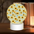 thumbnail image 1 of Salouo Blue White Striped Sunflower A for Round Acrylic Night Light - Acrylic Sheets with LED Light Lamp Base - Decorative Night Lamp for Restaurant Bar Cafe Shop Room Decoration, 1 of 9