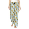 thumbnail image 1 of Salouo Blue White Striped Sunflower Print Women's Pajama Pants Casual Loose Sweatpants PJs Flowy Pants Drawstring Palazzo for Women Wide Leg Pants Lounge Pajama -X-Large, 1 of 8