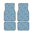 thumbnail image 1 of Salouo Blue paisley pattern for Car Floor Mat Set of 4–Car Carpet Mats - Car Mats with Anti-Slip Backing & Driver Heel Pad Universal Fit for Cars, Trucks, SUVs, and Vans, 1 of 6