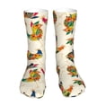 thumbnail image 1 of Salouo Boho Chicken Pattern Fun Novelty Crew Socks,Casual Athletic Socks Neutral Socks, 1 of 7