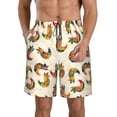 thumbnail image 1 of Salouo Boho Chicken Pattern Swim Trunks for Men,Men's Hawaiian Bathing Suit Swimsuits Quick Dry Swimming Board Shorts Beach Shorts with Pockets-Medium, 1 of 6