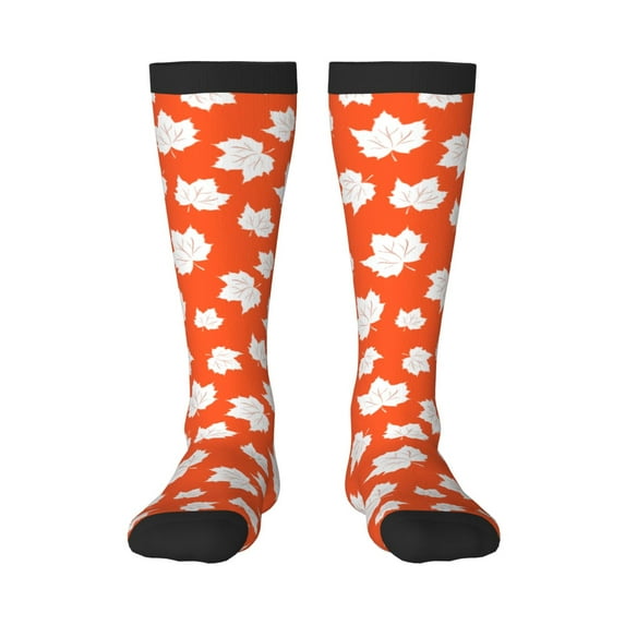Salouo Bright Autumn Leaves Charm Print Women's Men's Ankle Socks 1-pack Casual Athletic Socks for Unisex Adult Moisture-Wicking Socks for Daily Wear/Running/Sport