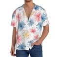 thumbnail image 1 of Salouo Bright Colorful Fireworks Pattern Cuban Collar Shirts for Men Button-Down Shirt Men's Short Sleeve Shirts Hawaiian Shirts Casual Shirts -Large, 1 of 6