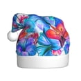 thumbnail image 1 of Salouo Bright Flowers for Adult Christmas Hat Xmas Holiday Hat Santa Hat for Women & Men Festive Headwear Accessories Fit for Christmas/ New Year/Holiday/Party,1PC, 1 of 6