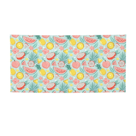 Salouo Bright Peach Pattern Holiday Banner Outside Party Decoration Banner (1PC) Festival Supplies Fit for Birthday Parties & Celebrations & Chrismas-Medium