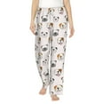 thumbnail image 1 of Salouo Bulldog Face Print Women's Pajama Pants Casual Loose Sweatpants PJs Flowy Pants Drawstring Palazzo for Women Wide Leg Pants Lounge Pajama -Small, 1 of 8
