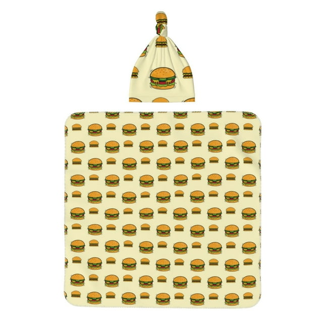 Salouo Burgers And Hot Dogs for Baby Receiving Blanket,Newborns Set
