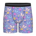 thumbnail image 1 of Salouo Butterflies And Flowers Pattern Men's Boxer Briefs, Soft & Breathable Underwear Elastic Waistband Briefs for Men,1-Pack, 1 of 7