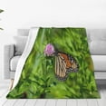 thumbnail image 1 of Salouo Butterflies and Floral Print Bed Blankets, Flannel Blanket Comfortable Air Conditioning Blanket Lightweight Blanket for Sofa Bed Travel & Couch-50"x40", 1 of 7