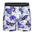 thumbnail image 1 of Salouo Butterflies Pattern Men's Boxer Briefs, Soft & Breathable Underwear Elastic Waistband Briefs for Men,1-Pack, 1 of 7
