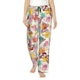thumbnail image 1 of Salouo Butterflies and Roses Print Women's Pajama Pants Casual Loose Sweatpants PJs Flowy Pants Drawstring Palazzo for Women Wide Leg Pants Lounge Pajama -X-Large, 1 of 8