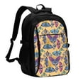thumbnail image 1 of Salouo Butterfly 3 Pattern Extra Large Travel Laptop,Backpack with USB Charging Port College Backpack Business Work Bag Casual Daypack Fits for Men & Women, 1 of 7